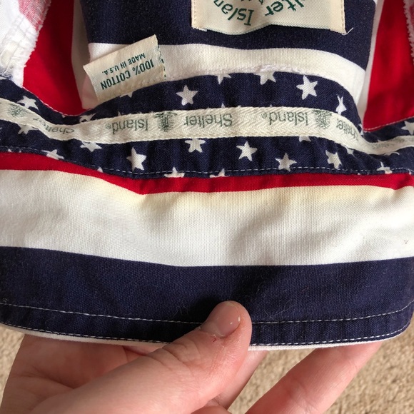 Vintage Red white and blue striped button up - Picture 6 of 6